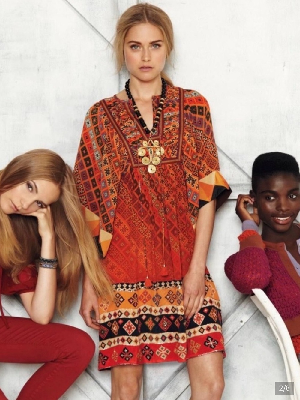 Anthropologie Tanvi Kedia Embellished Tassel Sumana Knee Length Dress Medium